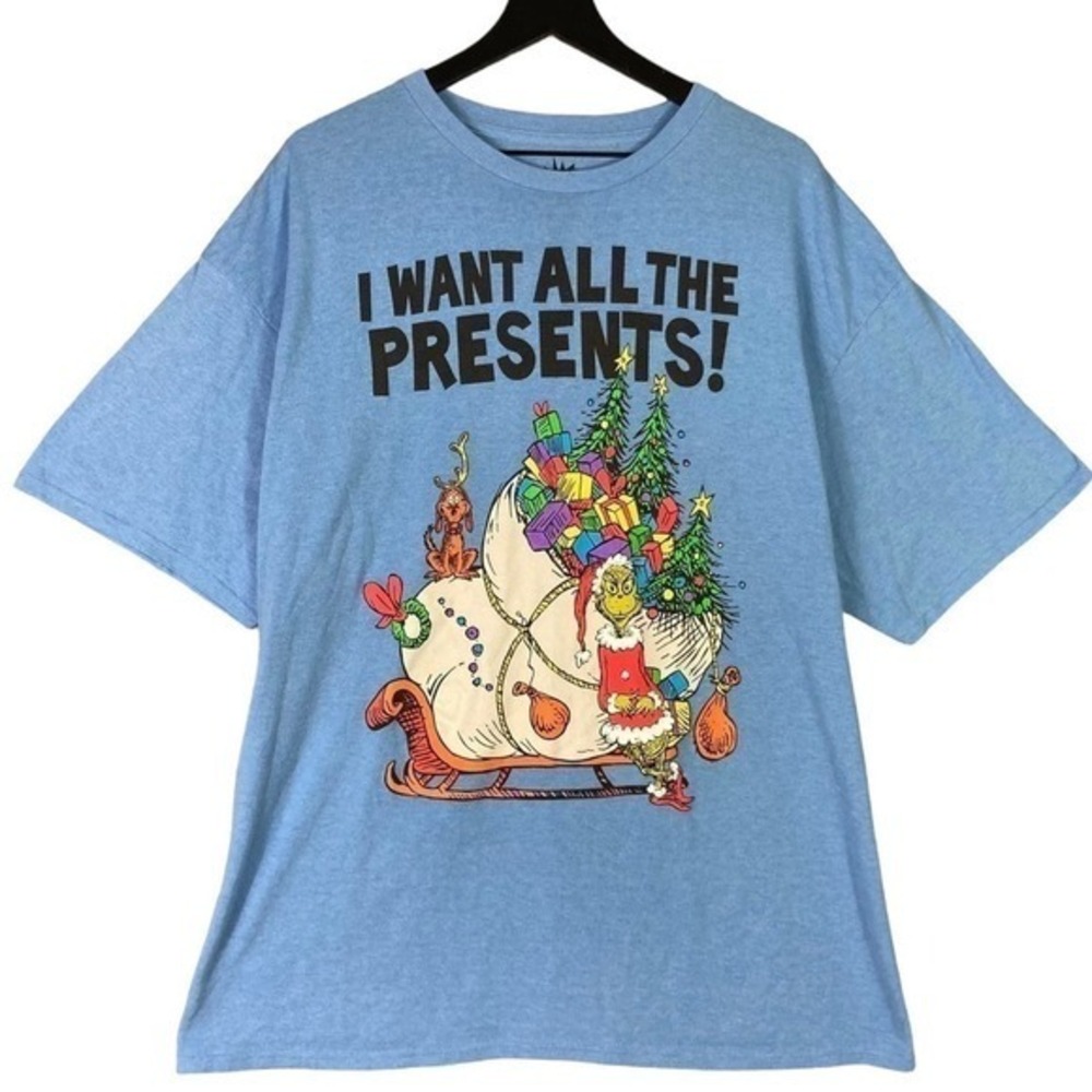 Christmas T-Shirt Men's‎ 2XL Blue Christmas Tee Official Merch